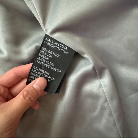 Club Monoco Baylee Long Wrap Wool Coat Gray Size S - Picture 6 of 15